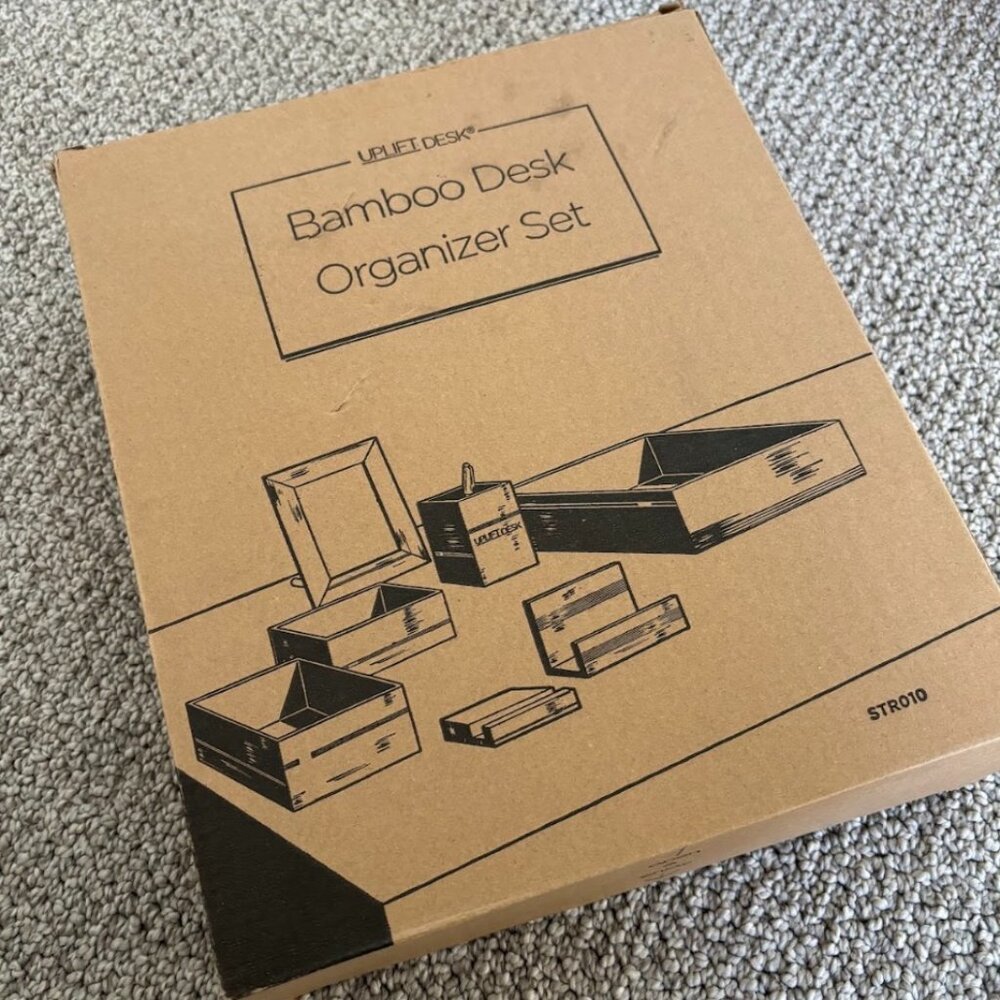 Uplift Bamboo Desk Organizer Set